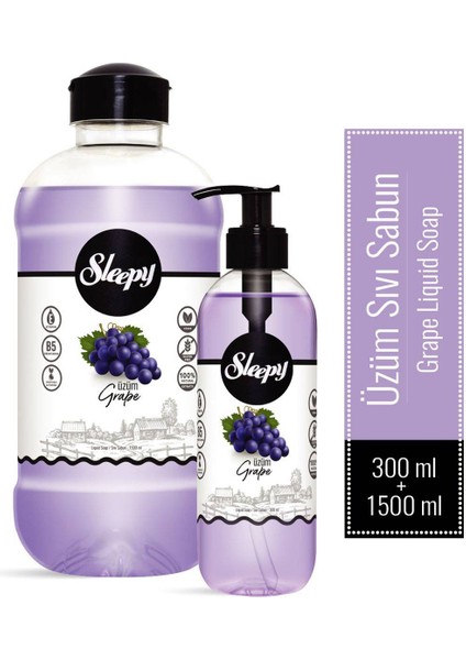 Üzüm Sıvı Sabun 300 ml + 1500 ml