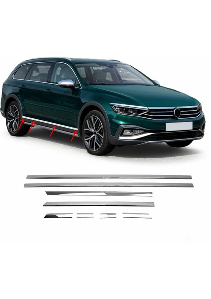 Volkswagen Passat B8 Variant Krom Kapı Çıtası (8prç) 2015-2018 Arası