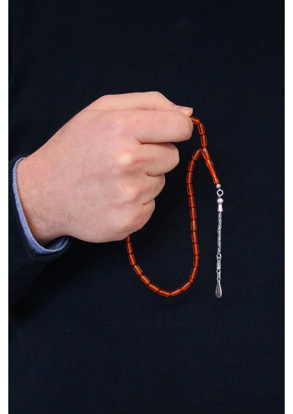 Kapsül Kesim Turuncu Renk Ateş Kehribar Tesbih 201020421 fiyatları