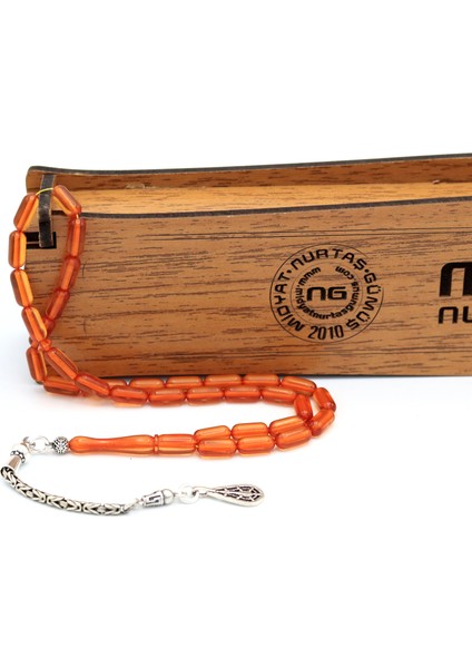 Kapsül Kesim Turuncu Renk Ateş Kehribar Tesbih 201020421 fırsatları