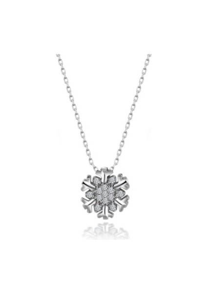 Kar Tanesi 925 Ayar Swarovski Kolye