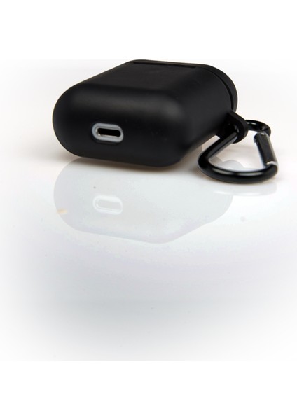 Caseworld Apple Airpods Renkli ve Askılı Silikon Kılıf - Kırmızı