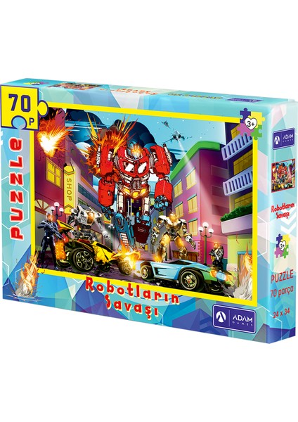 Robotların Savaşı 70 Parça Puzzle Yapboz