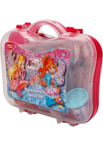 Winx Çantalı Oyun Hamuru Seti 200 Gr. 20 Parça - Koyu Pembe