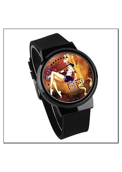 Lbq-Su Geçirmez Aydınlık LED Dijital Dokunmatik Izle - Sailor Moon (Yurt Dışından)