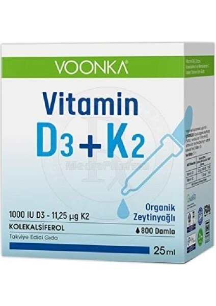 Vitamin D3+K2 Damla 25 Ml