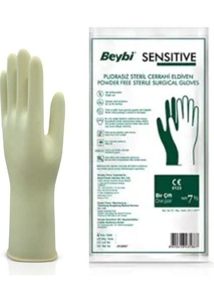 Sensitive Pudrasız Steril Cerrahi Eldiven No:7