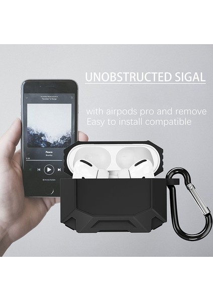 Dırose Airpods Pro Için A19 Düşme Koruyucu Yumuşak Silikon Kancalı Kılıf - Siyah (Yurt Dışından) indirimleri