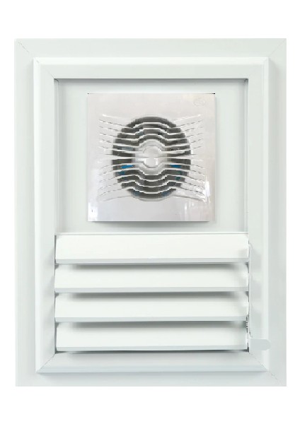 95 x 100 Aspiratörlü - Fanlı Alüminyum Hareketli Yüzeysel Banyo Wc Menfezi