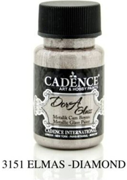 Dora Glass Metalik Cam Boyası 50 Ml. 3151 Elmas
