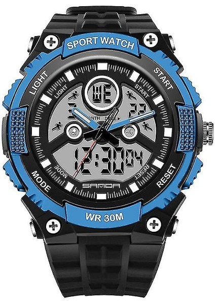 Lbq-Sanda 709 Çift Ekran 30 M Su Geçirmez Açık Spor Askeri Moda LED Dijital (Yurt Dışından)