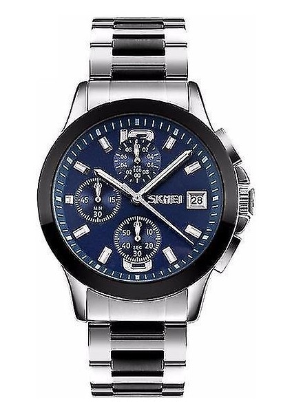 Lbq-Skmeı 9126 Moda Erkekler Kuvars Izle Klasik Paslanmaz Çelik Kayış Iş (Yurt Dışından)