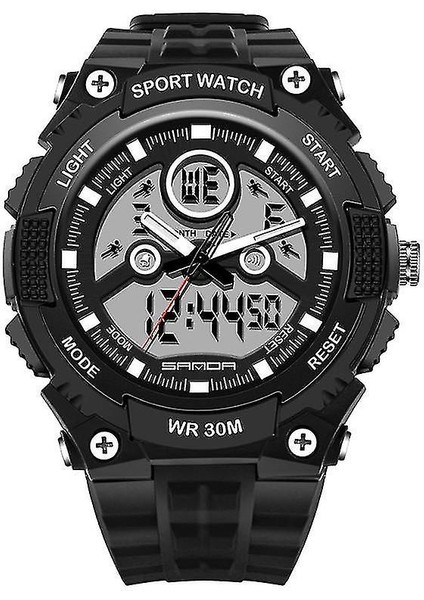 Lbq-Sanda 709 Çift Ekran 30 M Su Geçirmez Açık Spor Askeri Moda LED Digita (Yurt Dışından)