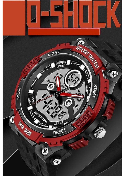 Lbq-Sanda 709 Çift Ekran 30 M Su Geçirmez Açık Spor Askeri Moda LED Digita (Yurt Dışından)