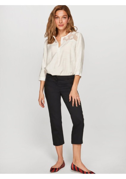 Kadın Slim Fit Klasik Capri