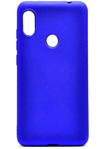 - Xiaomi Redmi Note 6 Pro - Kılıf Mat Soft Premier Silikon Kapak - Saks Mavi - T6623