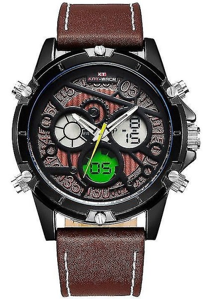 Lbq-Kat-Wach KT712 Erkekler Izle Çift Ekran Askeri Spor LED Erkek Dijital Bilek (Yurt Dışından)