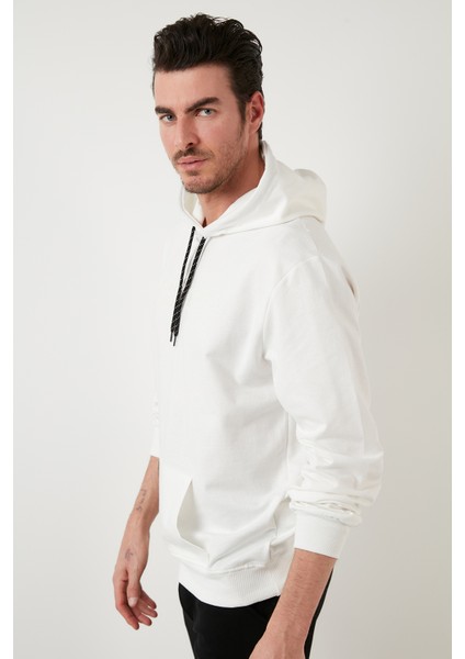 Slim Fit Baskılı Kapüşonlu Kanguru Cepli Pamuklu Sweat Erkek Sweat 5414018