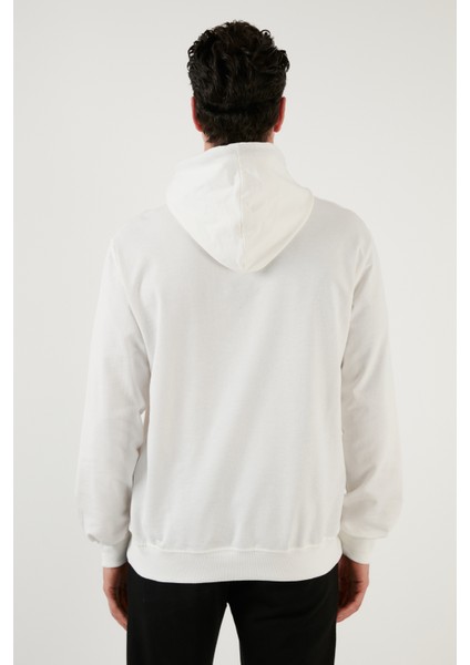Slim Fit Baskılı Kapüşonlu Kanguru Cepli Pamuklu Sweat Erkek Sweat 5414018