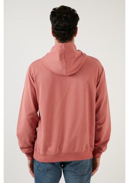 Slim Fit Baskılı Kapüşonlu Kanguru Cepli Pamuklu Sweat Erkek Sweat 5414020
