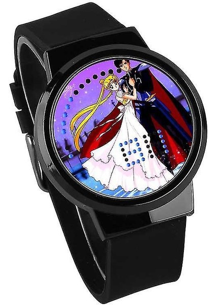 Lbq-Silikon Kayış LED Dijital Dokunmatik Saat (Yurt Dışından)