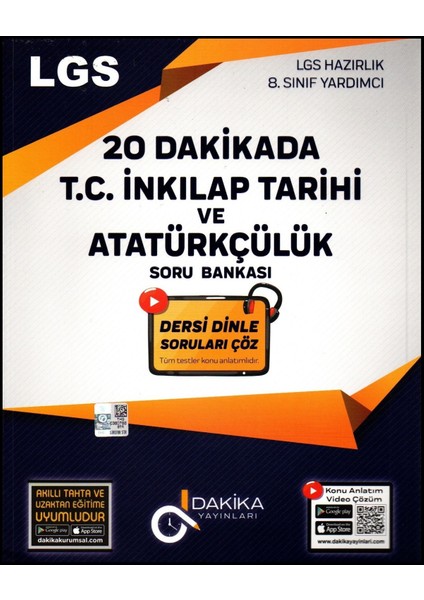 8. Sınıf LGS 20 Dakikada Inkılap Tarihi Soru Bankası