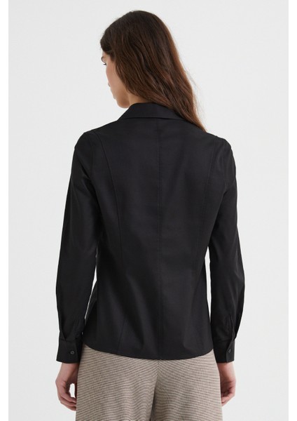 Krem Slim Fit Kadın Gömlek fırsatları