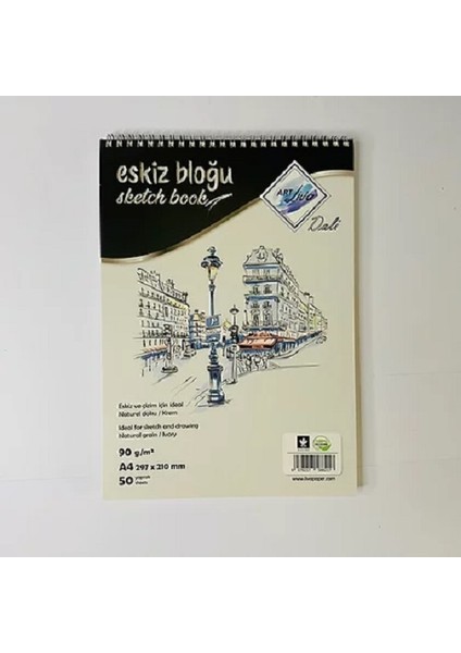 Art Liva Dali Eskiz ve Çizim Defteri 90GR A4 50 Yaprak