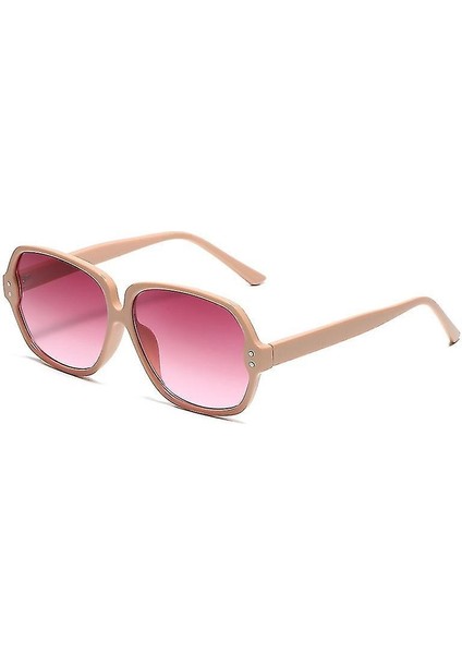 (Pembe - Çeşitli Pembe) Uv Koruma 400 Klasik Yuvarlak Polarize Güneş Gözlüğü Unisex Y92 (Yurt Dışından)