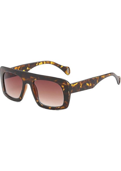 (Hawksbill Kutusu) Erkekler ve Kadın Güneş Gözlüğü Kare Polarize Çokgen Aynalı Lens Y1327 (Yurt Dışından)
