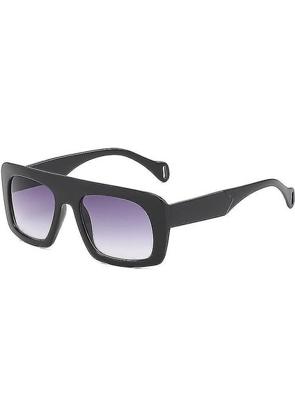 (Hawksbill Kutusu) Erkekler ve Kadın Güneş Gözlüğü Kare Polarize Çokgen Aynalı Lens Y1327 (Yurt Dışından)