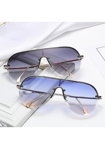 (Degrade Mavi Pembe) Uv Koruma 400 Klasik Yuvarlak Polarize Güneş Gözlüğü Unisex Y178 (Yurt Dışından) modelleri