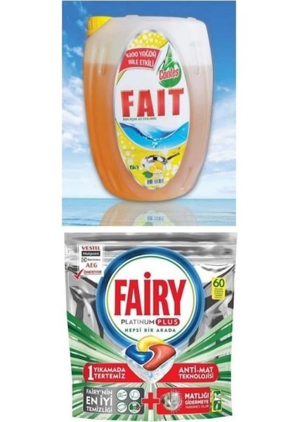 Faıt Bulaşık Deterjanı 5 Kg+Fairy Platınum Plus 60'lı