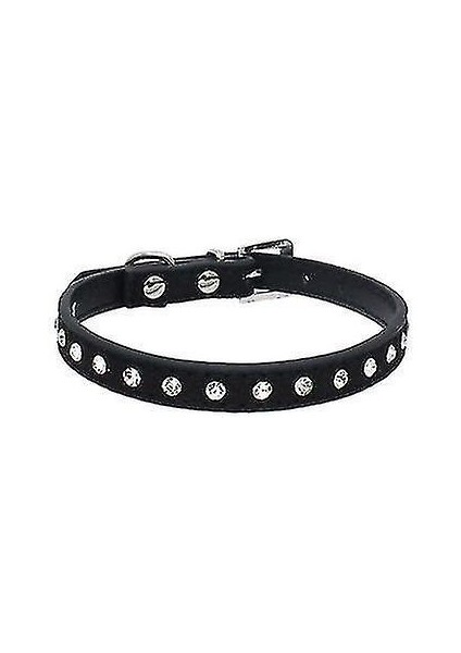 Xxs 25 * 1.5 cm Siyah Pu Deri + Elmas Pet Yaka AZ15840 (Yurt Dışından)