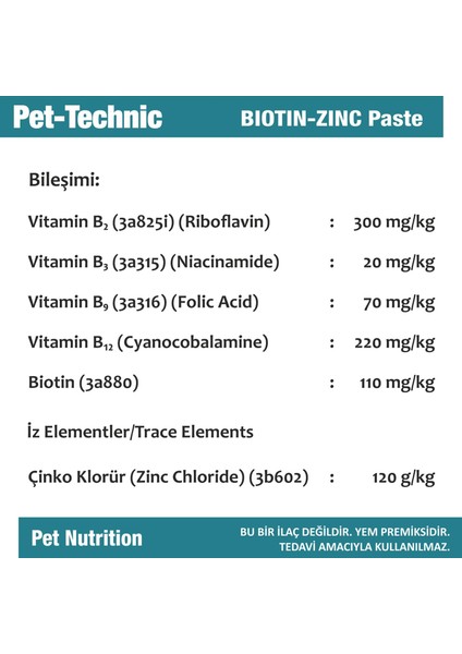 Biotin-Zinc Pasta Deri ve Tüy Bakımı