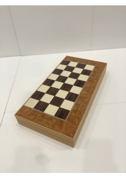 Kişiye Özel Ahşap Satranç Ve Tavla Seti Yenigün Rose Modeli, Ahşap Satranç Seti