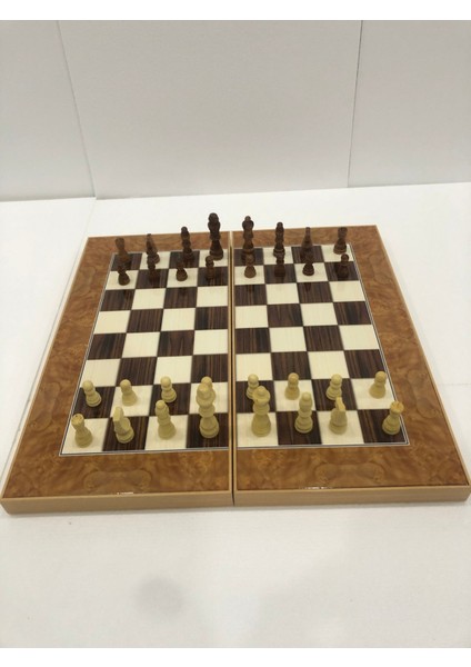 Kişiye Özel Ahşap Satranç Ve Tavla Seti Yenigün Rose Modeli, Ahşap Satranç Seti modelleri