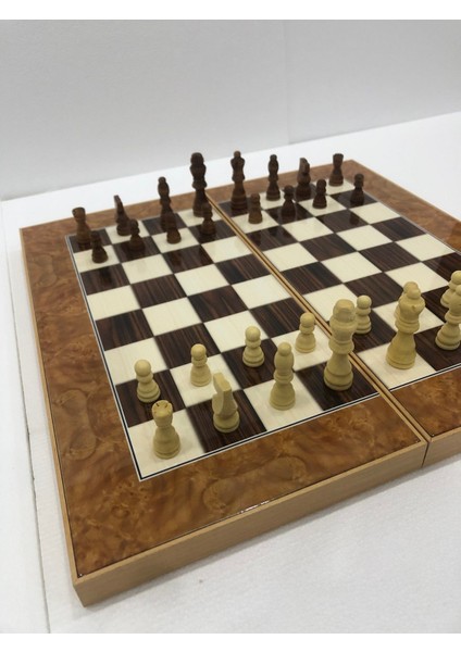 Kişiye Özel Ahşap Satranç Ve Tavla Seti Yenigün Rose Modeli, Ahşap Satranç Seti fırsatları