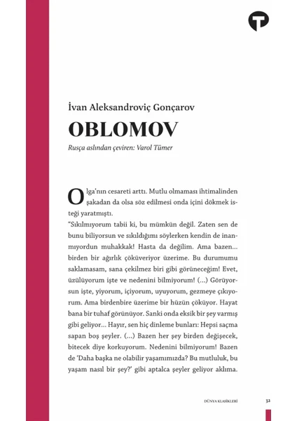 Oblomov - Ivan Aleksandroviç Gonçarov