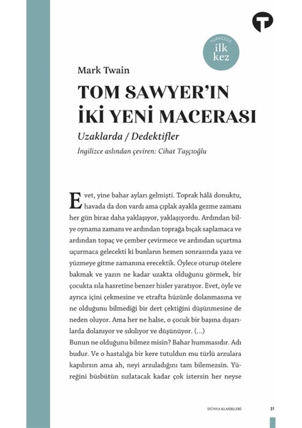 Tom Sawyer’ın Iki Yeni Macerası - Mark Twain