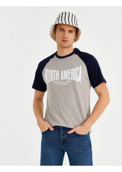 Erkek Standart Fit Reglan Kol Baskılı Tişört fiyatları