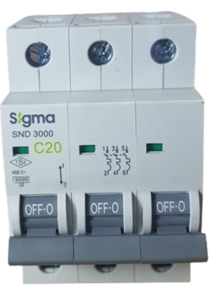 3X20A C/3ka W Otomatik Sigorta Sigma