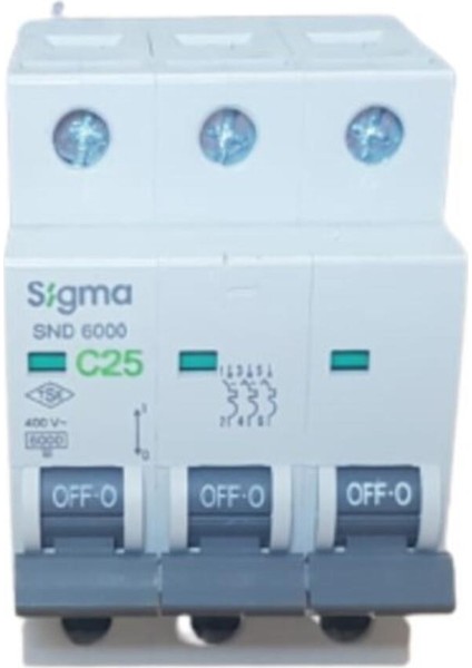3X25A C/6ka W Otomatik Sigorta Sigma