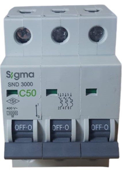 3X50A C/3ka W Otomatik Sigorta Sigma