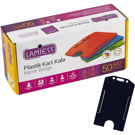 Lamiess Lms 217 Dikey Plastik Kart Kabı Siyah