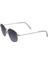 E102 Metal Geometrik Köşeli Gümüş Füme Degrade Unisex Güneş Gözlüğü C5 CAT.2 2