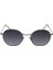 E103 Metal Oval Model Gümüş Füme Degrade Unisex Güneş Gözlüğü C5 CAT.2 1