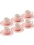 Bridal 6 Kişilik Kahve Fincan Takımı Pembe 90 ml 1