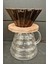 Ahşap Stantlı V60 Dripper Brosilikat Kahve Sürahisi Set 1
