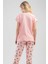 Düşük Omuzlu Double Kısa Kol Yırtmaclı Kaprili Pijama Takım 4